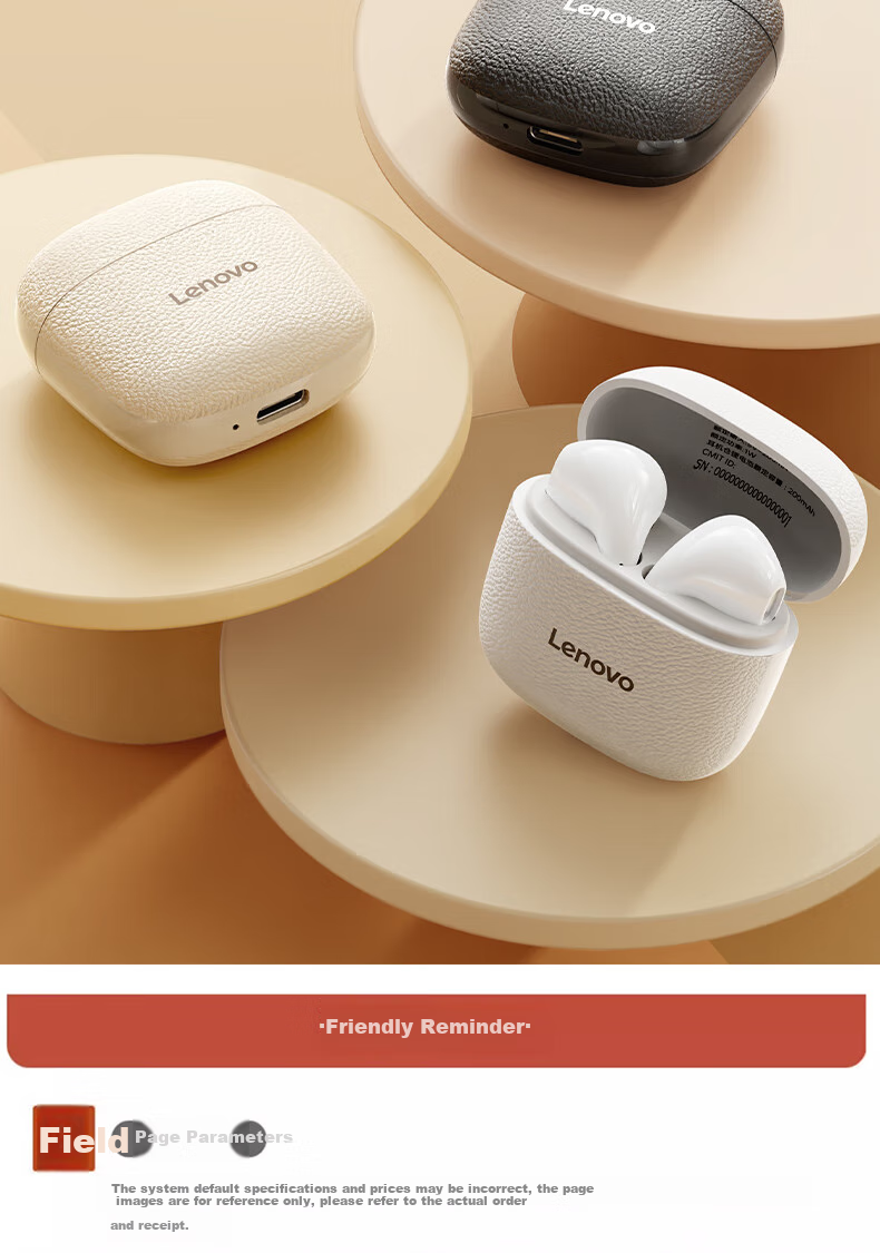 Lenovo Bluetooth Earphones, Semi-In Style, 2026 Popular Model, Bluetooth 5.4, Low Latency, High Sound Quality, Long Battery Life, HD Audio, Wireless Headphones, EA166, Moon Rock White 17