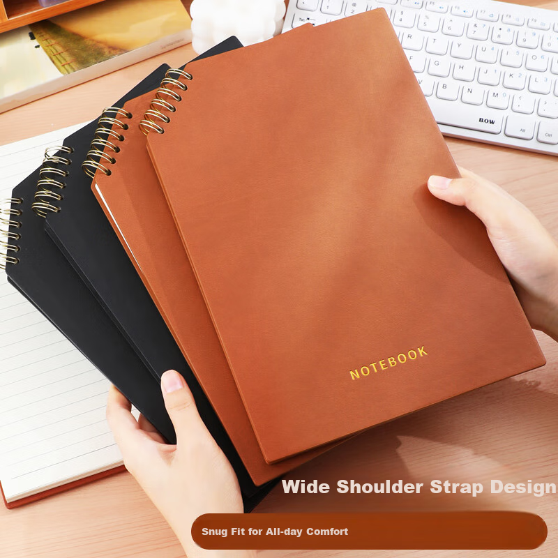 Faramon B5 Notebook Spiral-Bound Top-Opening Thick Simple Diary for Middle And High School Students, Comfortable to Hold, Aesthetically Pleasing Journal for College Students And Postgraduate Exam Preparation, Brown, 2 Pack
