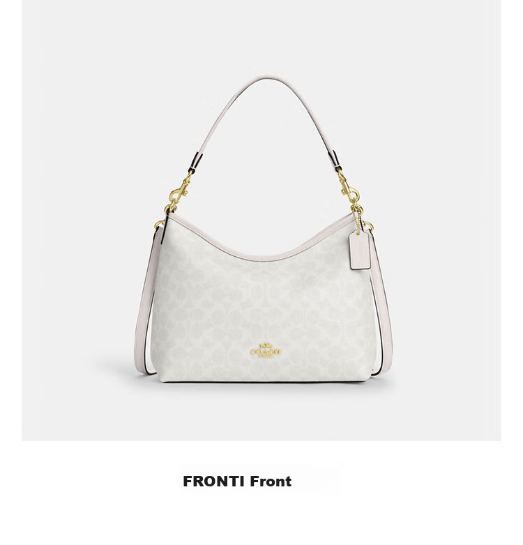 COACH [Brand Direct Supply] Women's LAUREL Medium Shoulder Tote Bag, Coffee And Black Patchwork CV975 Gift 14