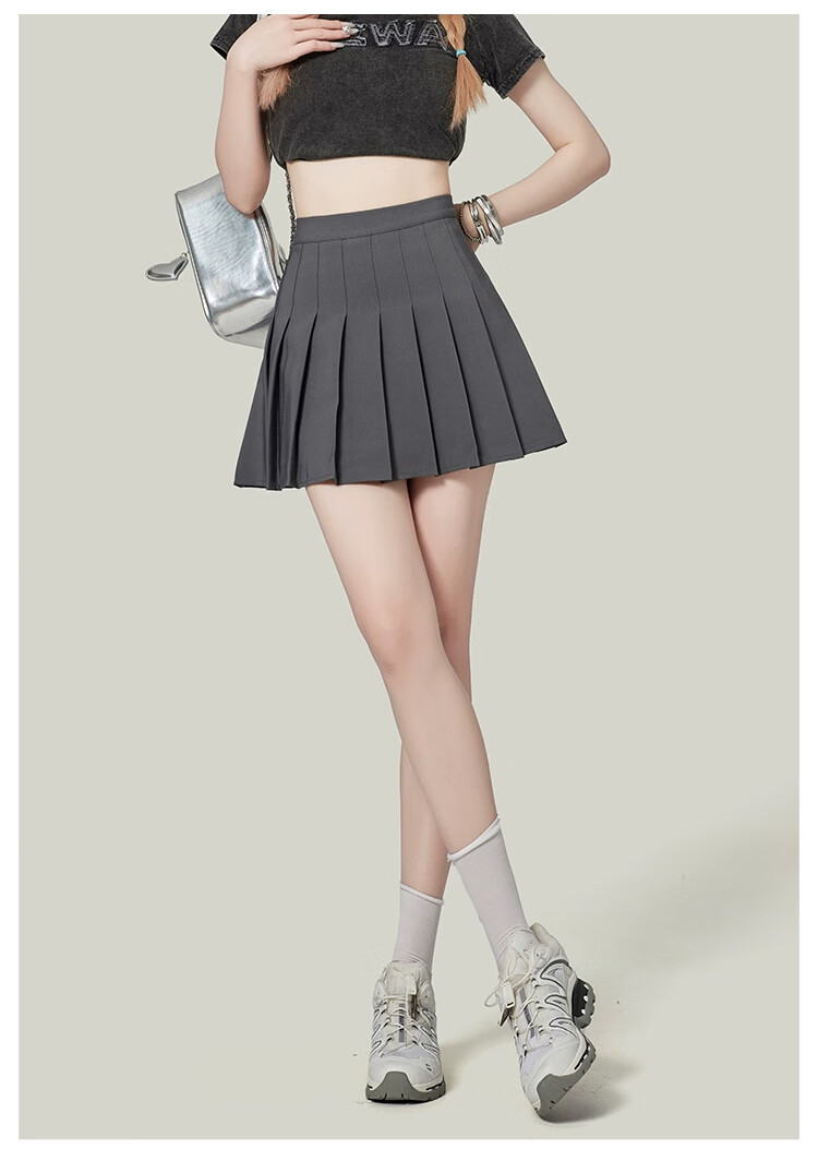 Ziyu Style Pleated Skirt for Women Petite High Waist Slimming Anti-Exposure Blazer Mini Skirt 2026 New Summer Bodycon Half Skirt 18