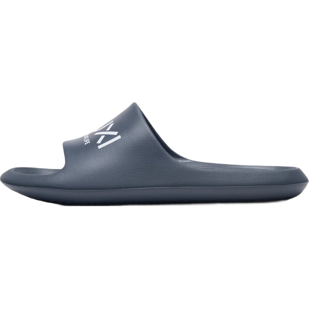 Puxi Banana Letter Print Trendy Slippers Non-slip EVA Material Couple Unisex Dark Gray Size 44-45
