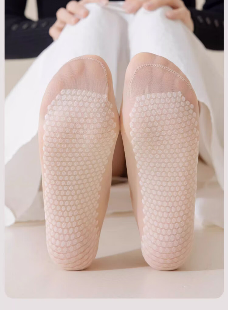 Urban Beauty Women's Spring Summer New Ultra-thin Cotton Bottom Anti-slip Sweat-absorbent Non-slip Loose Top Invisible Mid-calf Socks 2