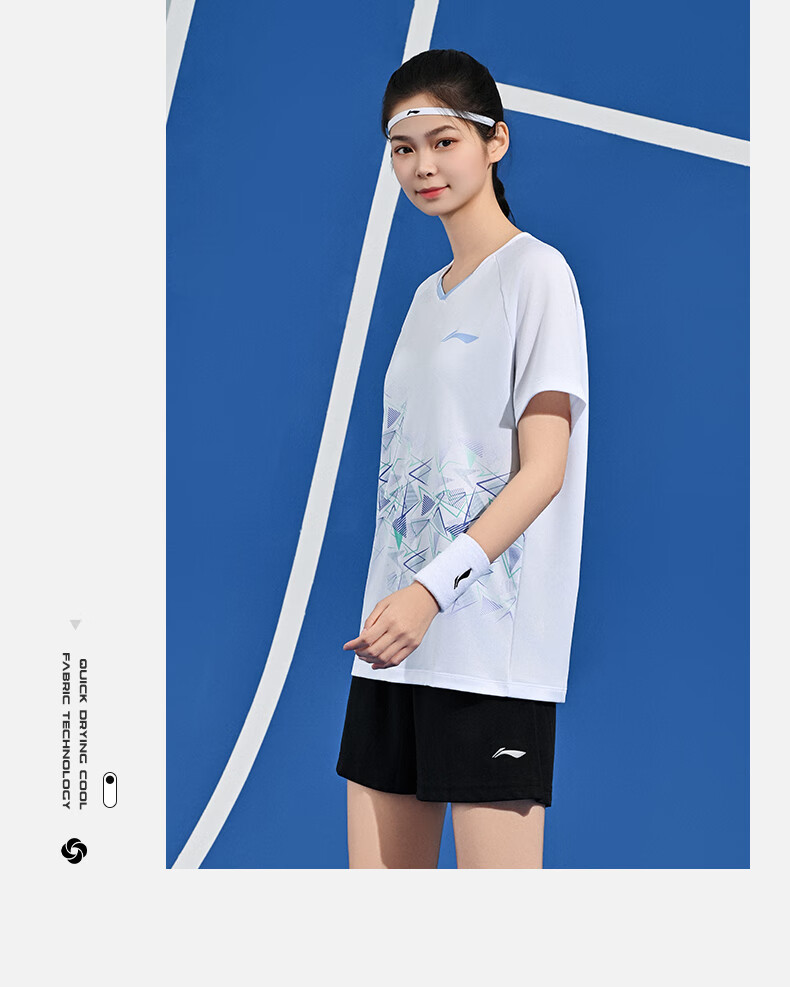 Li-Ning Badminton Club Series, Men's And Women's Quick-Dry Competition Set, Two-Piece Match Uniform, Team Outfit 8