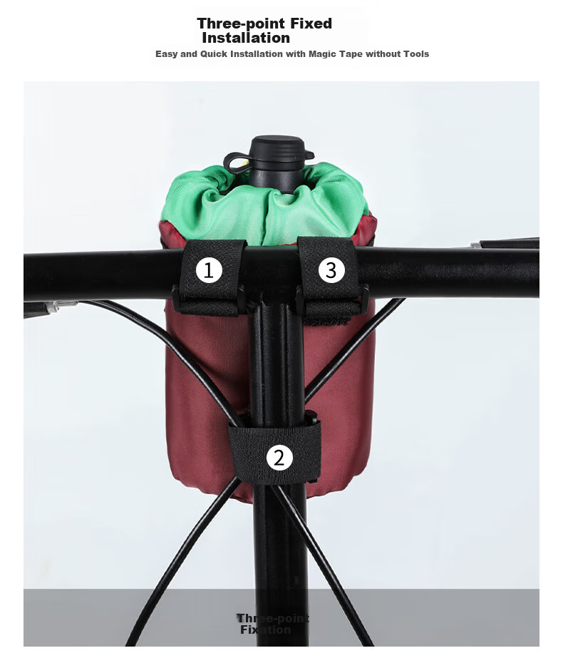 Siwangongli Bicycle Water Bottle Holder, Camping Handlebar Bag, Bike Handlebar Bag, Storage for Mountain Bike And Road Bike, Cycling Equipment 7