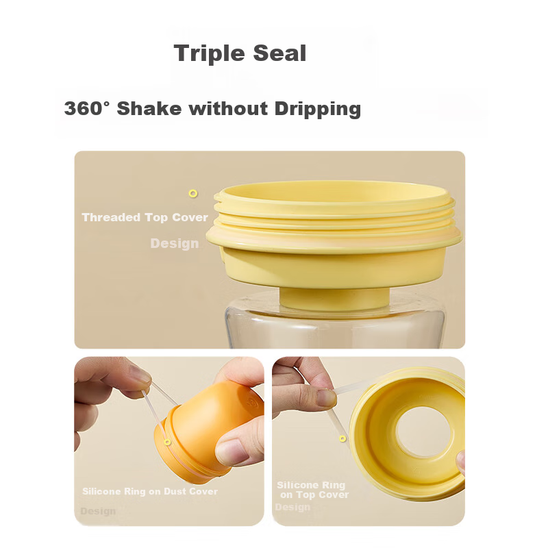 Bear Ice Fruit Shaker Cup, Beat-Up Lemon Tea, Multifunctional Plastic Milk Tea Cup, Large Capacity Ice Cup 1L