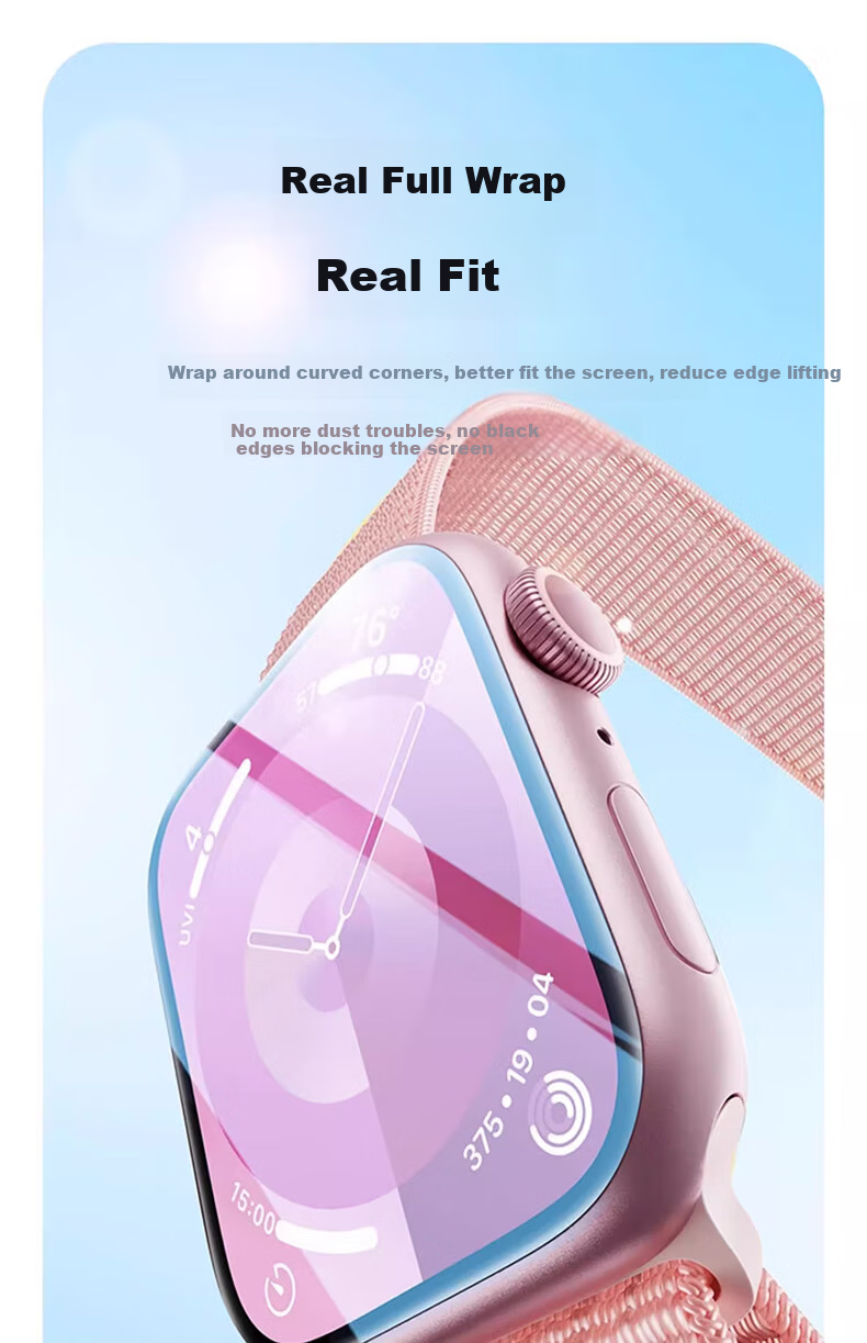 BASEUS [Edge Protection Compensation] Compatible with Apple Watch S12 Protective Film, S12 Watch Film, S11 Universal Apple Watch Protective Film, S10 Protective Film, Apple Watch Double Layer 13