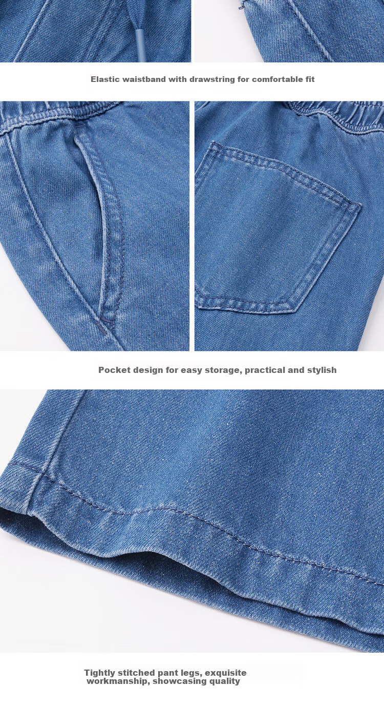 Giordano Women's Pants, Summer High-Tech Cool-Feeling Thin Jeans, Elastic Waist Straight-Leg Cropped Pants, 13425302 16
