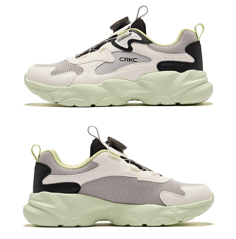 ERKE Kids Casual Shoes Boys and Girls Mesh Breathable Cushioning Running Shoes Microcrystal White/Moonstone Gray/Steel Gray Size 37 64