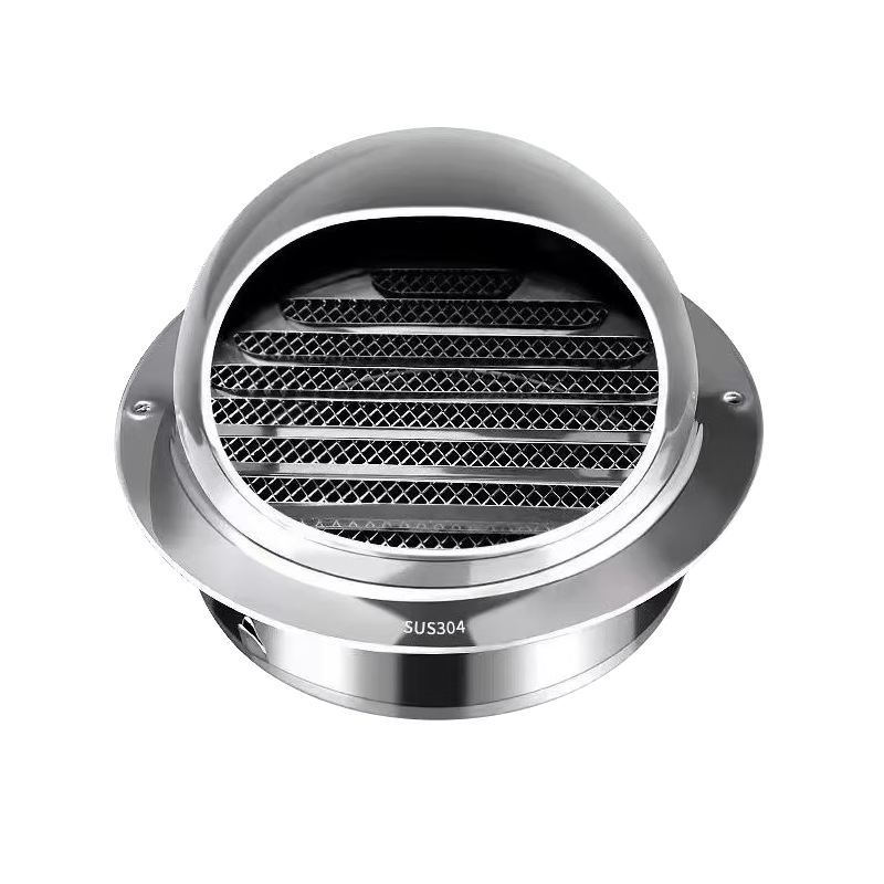 Jingba 304 Stainless Steel Vent Cap for Range Hood Exhaust Duct Outdoor Wall Outlet 100mm Windproof Cap Bathroom Exhaust Fan Rain Cover 110 PVC Exhaust Pipe Mesh Cover
