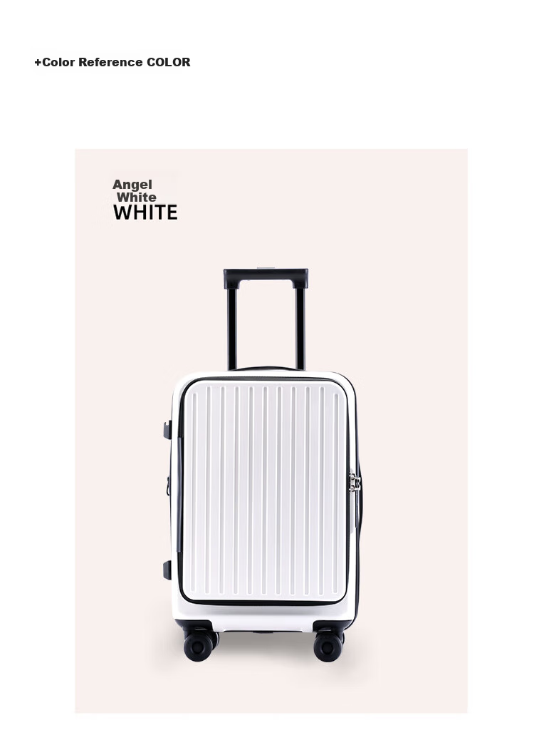 DELETE New Side-Opening Expandable Large-Capacity Suitcase for Women And Men, Carry-On Luggage with Password Lock, Dark Gray, 24 Inches 2
