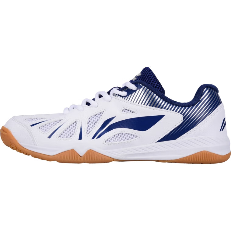 Кроссовки для настольного тенниса Li-Ning APTT017-12/APTT018-12, унисекс, дышащие, нескользящие, для тренировок, белые с синим, размер 40