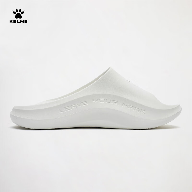 Мужские шлепанцы KELME, спортивные, для фитнеса, пляжные, толстая подошва, пара, модные сандалии, белые, размер 43