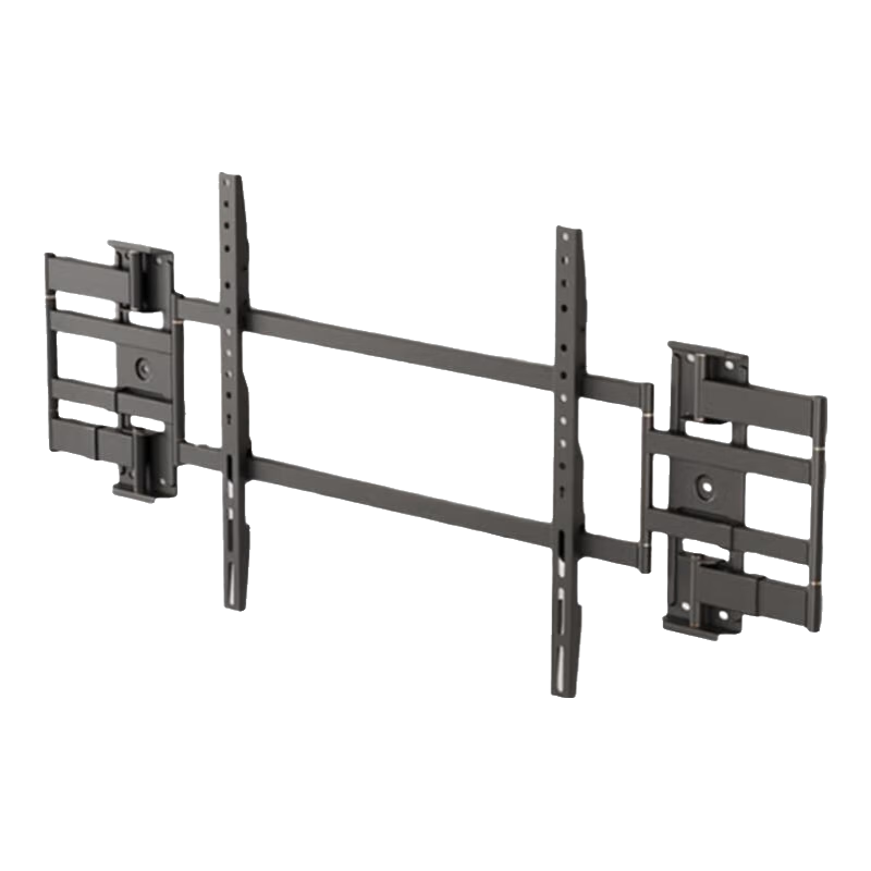 Dongpuli 75-100 Inch Ultra-Thin Embedded Large Screen TV Telescopic Rotatable Folding Wall Mount Bracket Compatible with 85 Inch Xiaomi Hisense TCL Skyworth TVs, Socket and Speaker Friendly