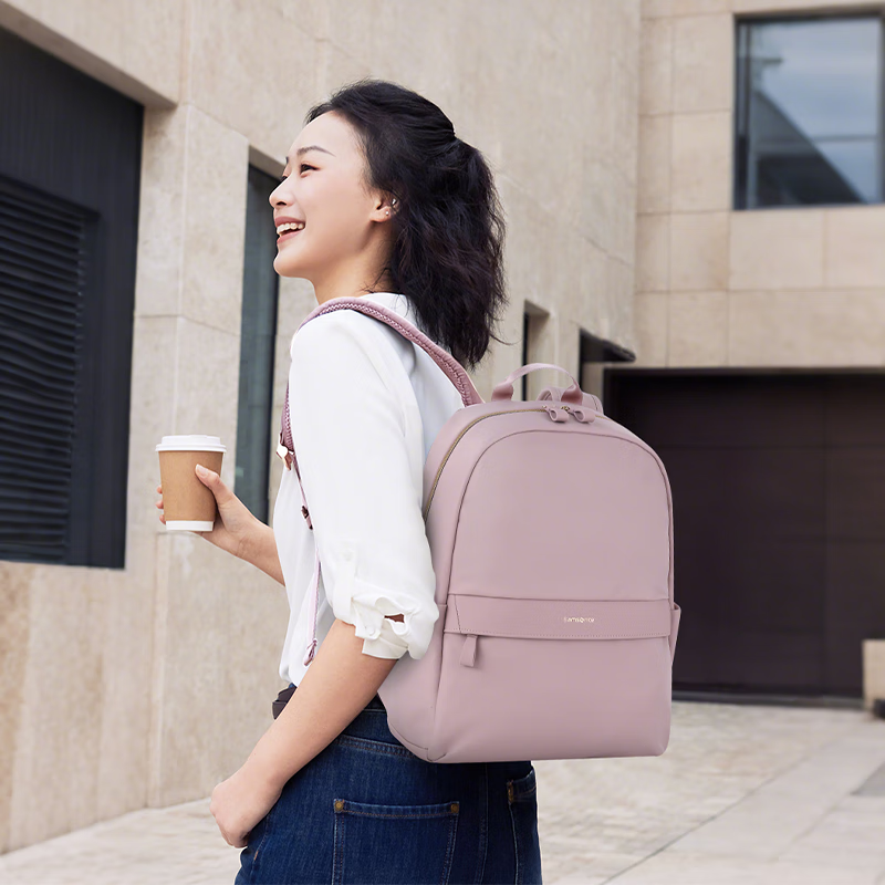 Samsonite Women's Business Commuter Backpack 14-inch Antibacterial Laptop Bag Travel Casual Pink School Bag