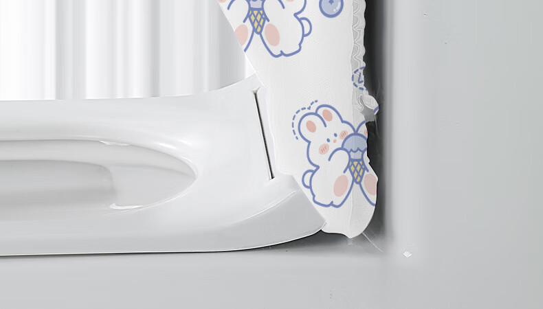 Guxu Disposable Toilet Seat Covers Thickened Full Coverage Adhesive Toilet Seat Protector for Hotel Travel Business Trip 12