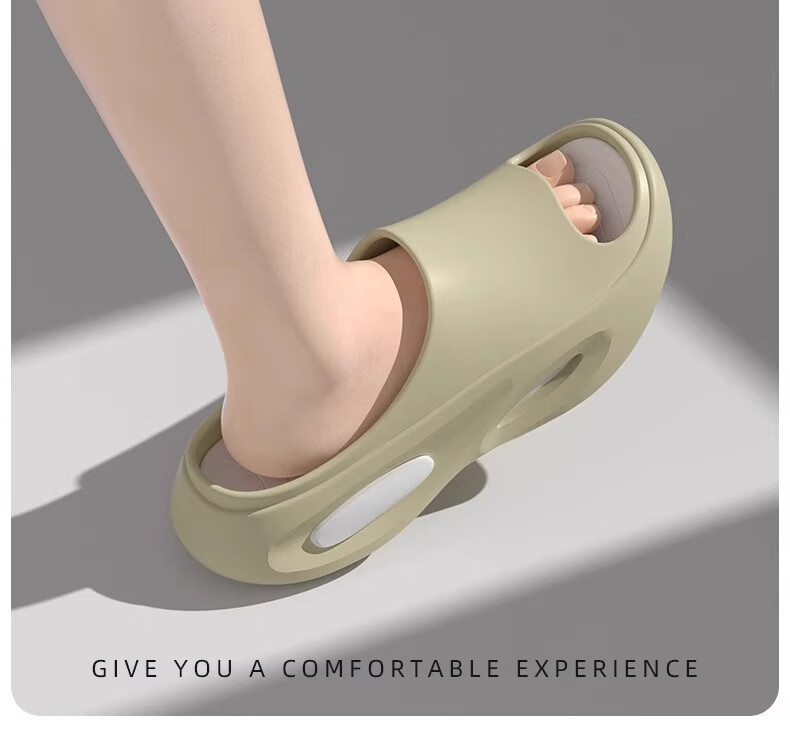 XGGC Large Size Slippers for Men, Plus Size Outdoor Non-Slip Comfortable Wide-Foot Sandals, Black And White, Size 44-45 2