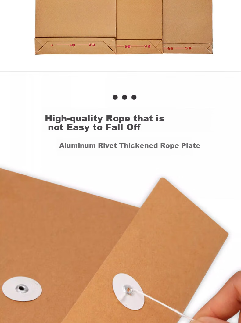 Yuzijian 20 A4 Thick 250g Kraft Paper File Folders, 12cm Side Width, Large Capacity for Bids And Contracts, Office Supplies 2335 9