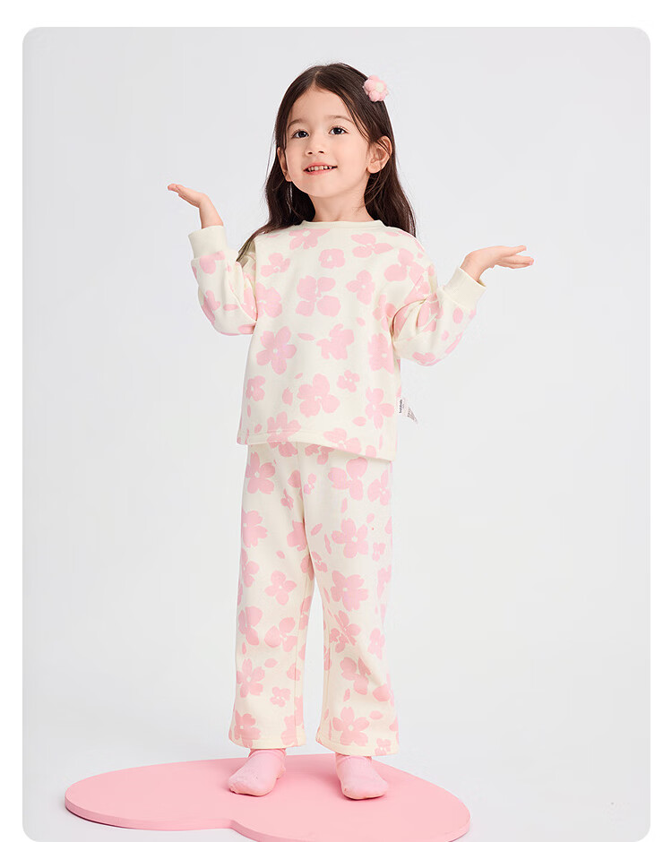 Balabala Kids Children's Homewear Set Boys 2026 New Spring Autumn Fleece Pajamas Warm Sleepwear Pants 18