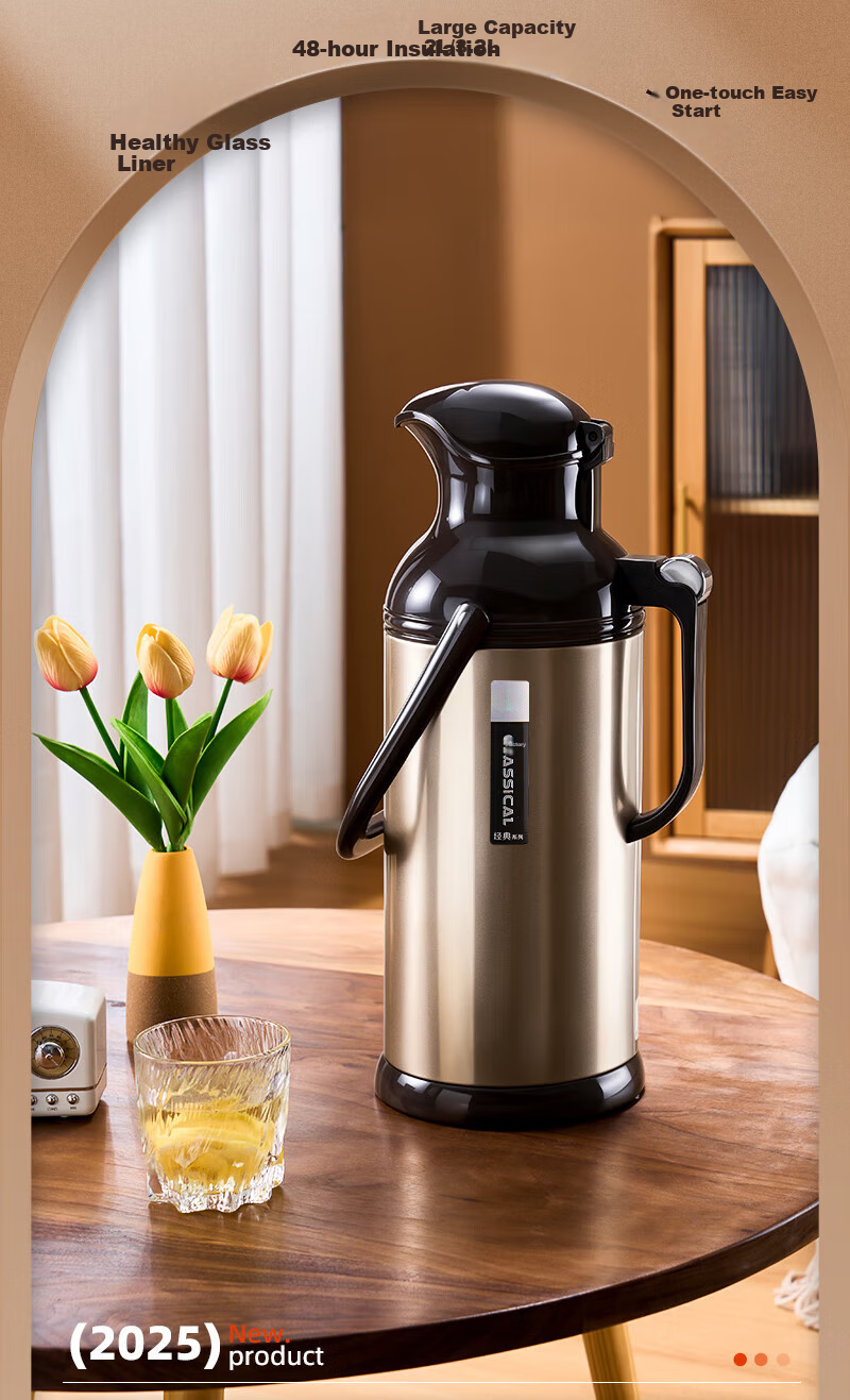 Shandianshui Insulated Water Bottle, Household Thermos Flask, Large Capacity 3200ml, Stainless Steel Thermos, Hot Water Bottle, Gift 2