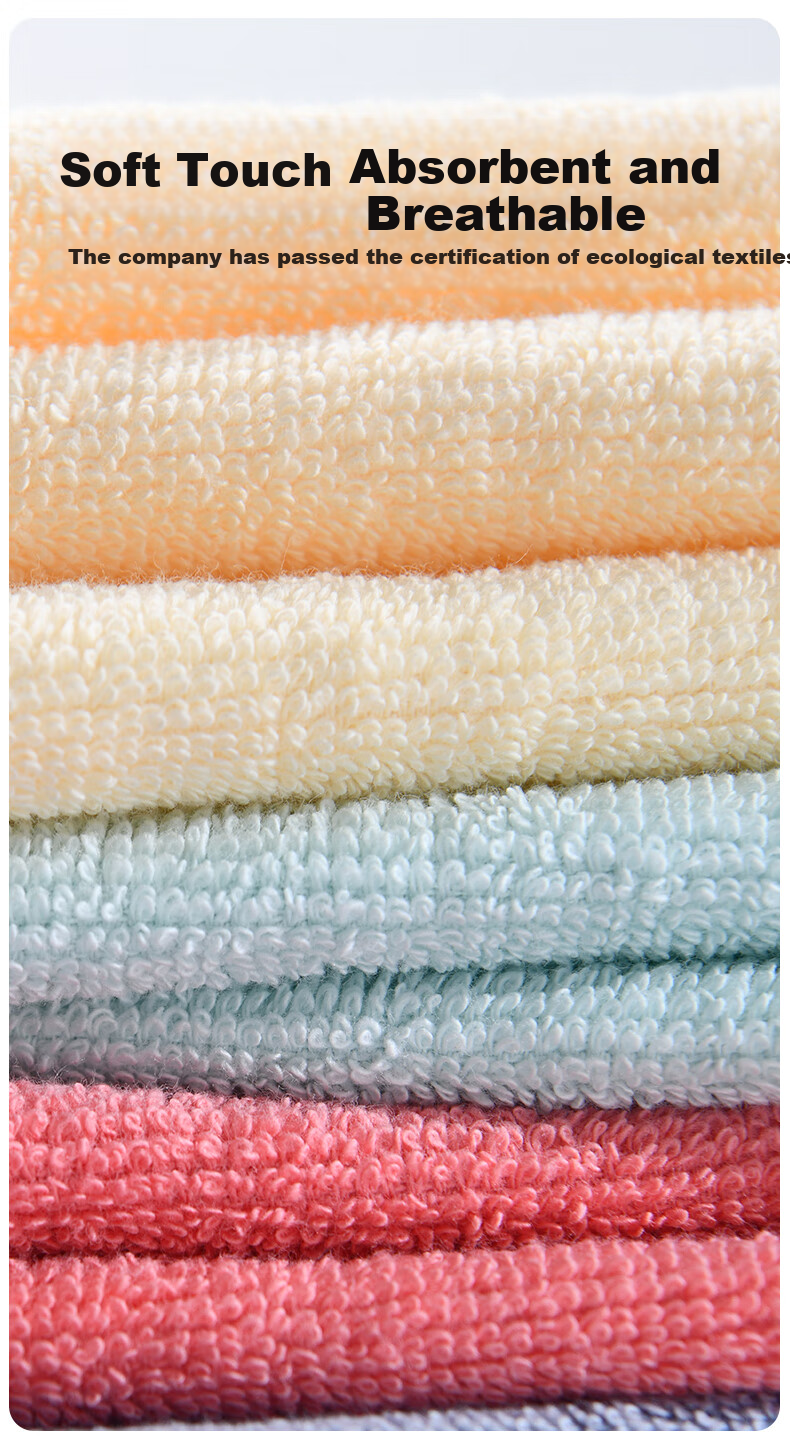 Yaguang Towels, Pure Cotton, Grade A Soft And Skin-Friendly, Absorbent, Not Prone to Shedding, Suitable for Face Washing And Bathing, He Lan Face Towels, Pack of 4 13