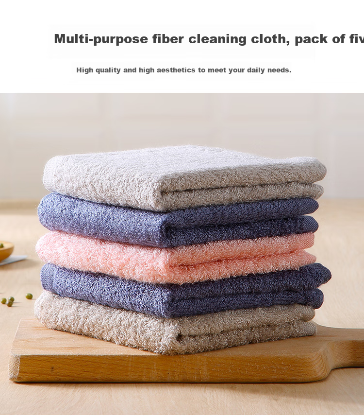 Wuyuehua Abrasive Sponge Scouring Pad, 5-Pack, Removes Oil And Dirt, Non-Stick, Kitchen Cleaning Cloth, Dish Washing Tool 9