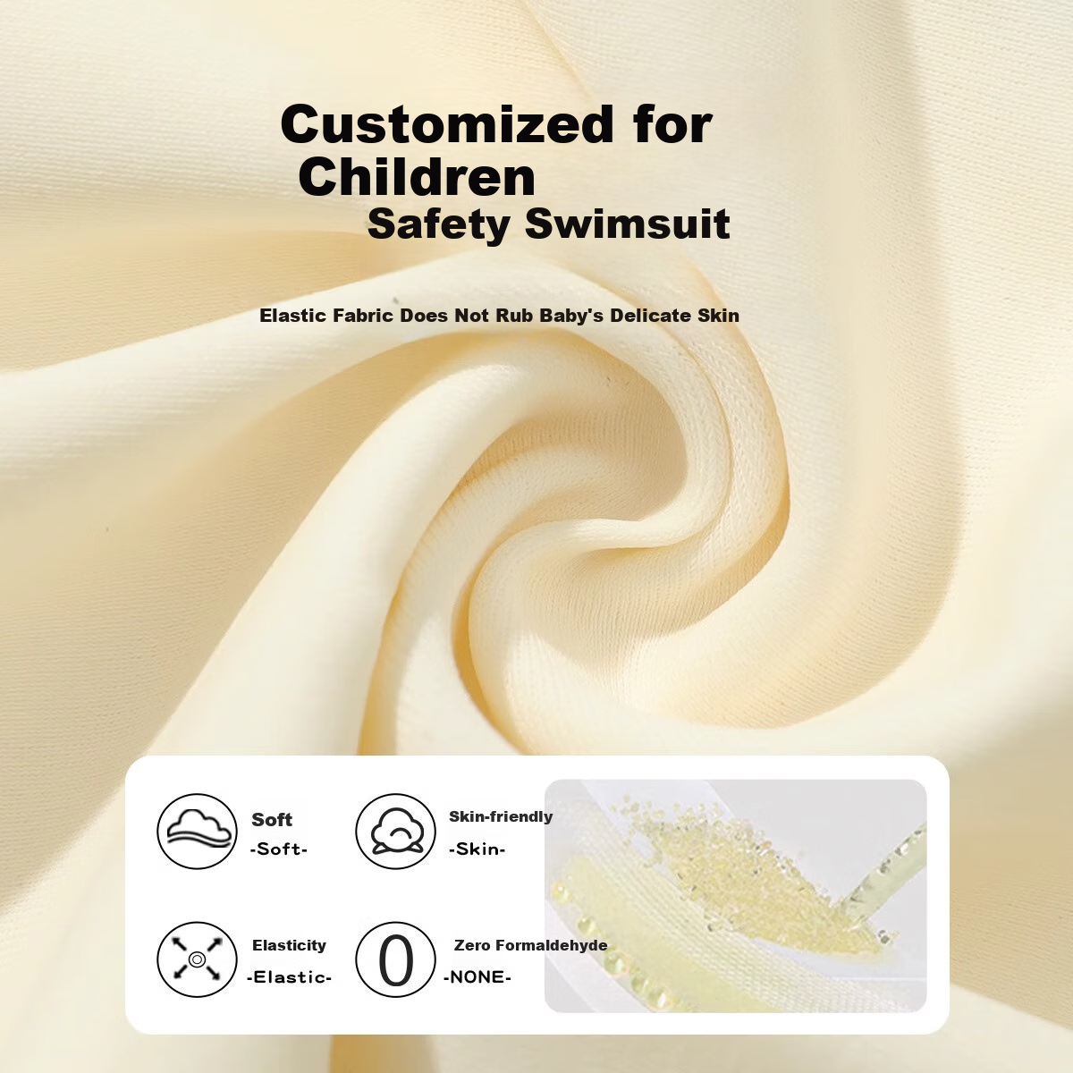 Youyou Children's Swimsuit, Girls' Two-Piece, for Older Kids And Teenagers, Hot Spring Swimming Suit, Four-Piece Set, 35135 Off-White, Size 100
