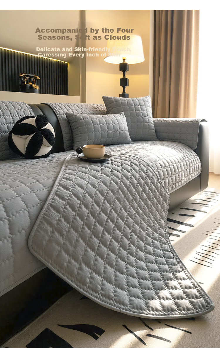 JD Original Four Seasons Cloud-Feel Brushed Sofa Cover, Simple Non-Slip Sofa Throw, Thickened Three-Seater Sofa Cushion, 90*180cm 3