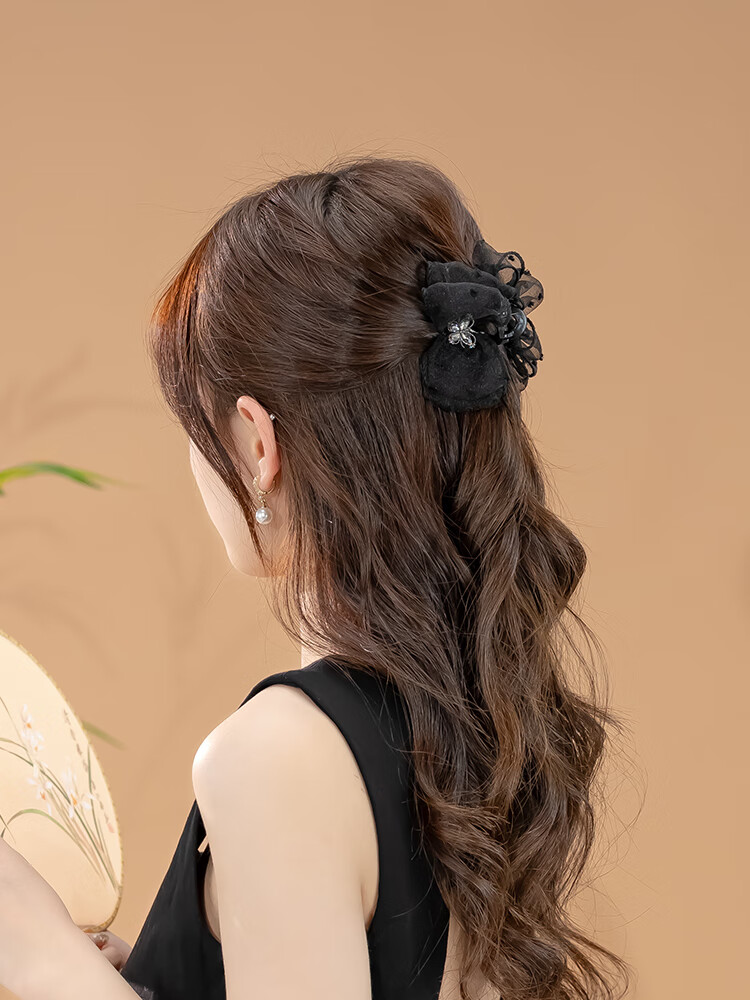 CHIMERA Sheer Polka Dot Bow Half-Up Hair Claw Clip Full-Up Hair Clip Hairpin for Women Birthday Gift 1