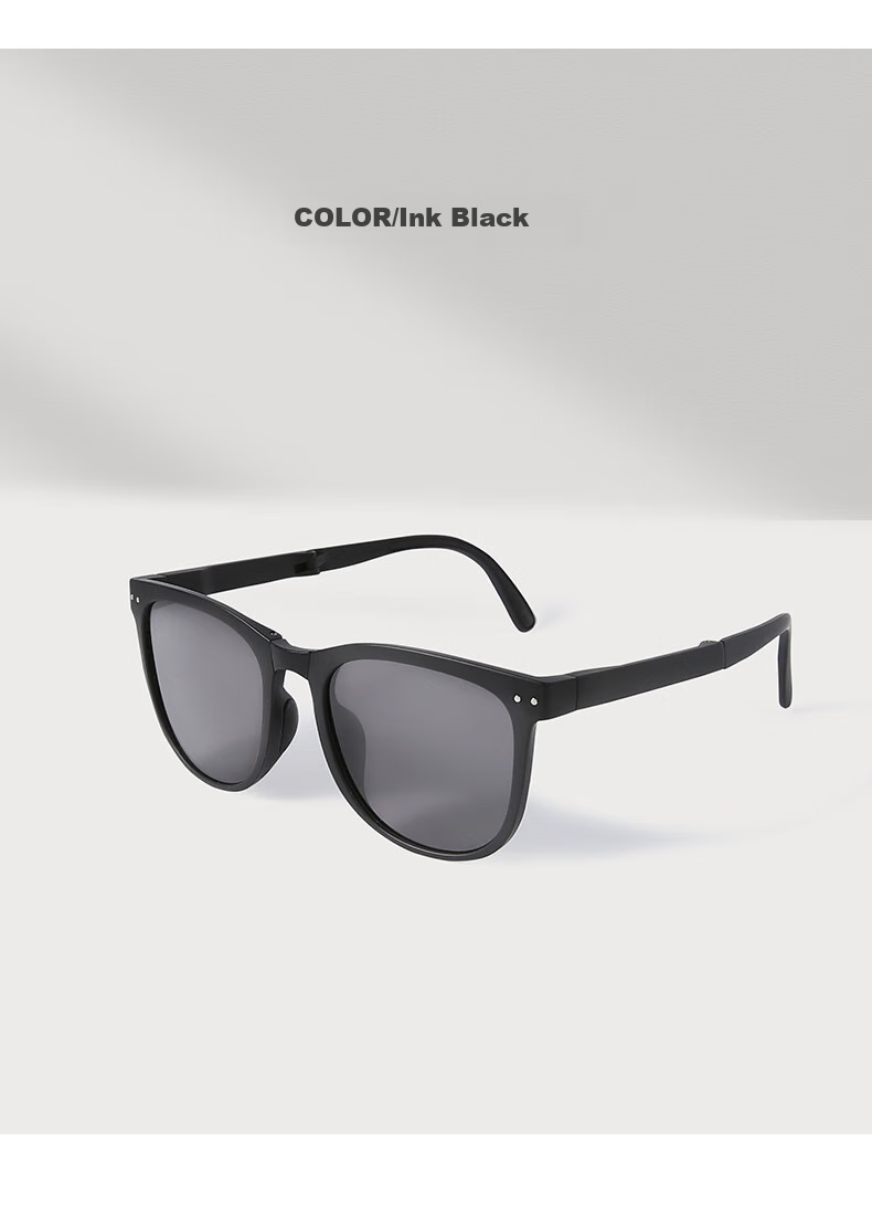 CACUSS Women's Sunglasses, Spring And Summer New Style, Polarized, Face-Slimming, Foldable, High-End Feel, Sunglasses for Men, Ink Black 10