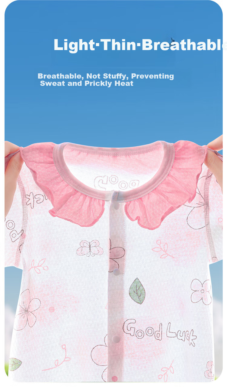 DEESHA Baby Romper, Newborn Spring And Summer Short-Sleeve Bodysuit, Unisex Infant All-Season Underwear, Pure Cotton Clothing 3