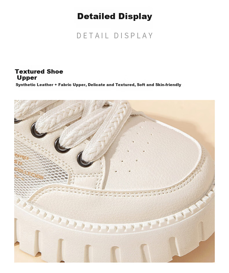 CARDANRO Women's Casual Shoes, 2025 New Thick-Soled Mesh Sneakers, Spring And Summer Women's Shoes, Small Size Breathable Comfortable Versatile Sports Shoes 4