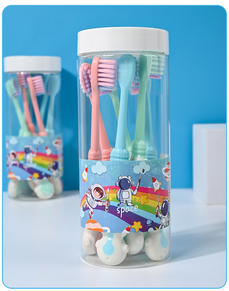 BRUSHING BEAR Children's Toothbrush Soft Bristles for Ages 3-6 to 7-8 Boys And Girls Elementary School Students Teething Period 8-Pack 15