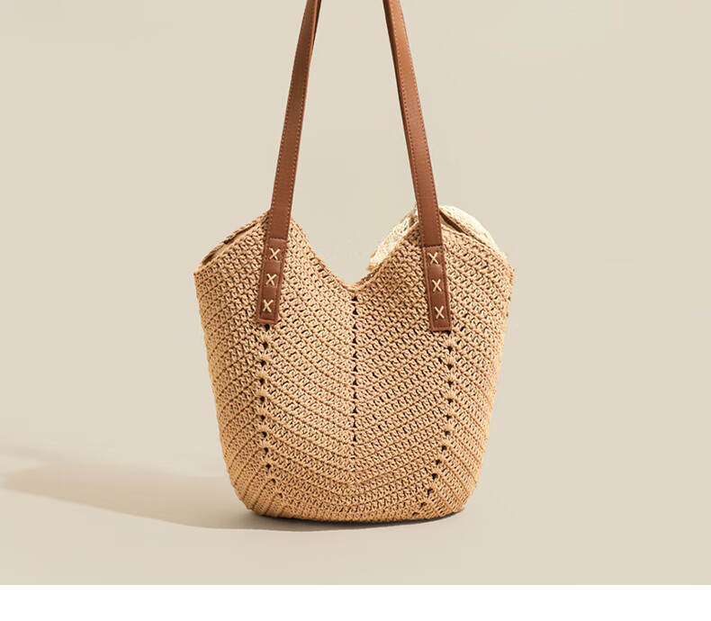YUYULA Handbag, Women's Large Capacity Woven Bag, Casual Shoulder Tote Bag, Birthday And Mother's Day Gift, Practical Present for Mom 6