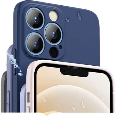 Чехол PISEN для iPhone 13, гибкий, из жидкого силикона, защита от падений, противоударный, ультратонкий, синий