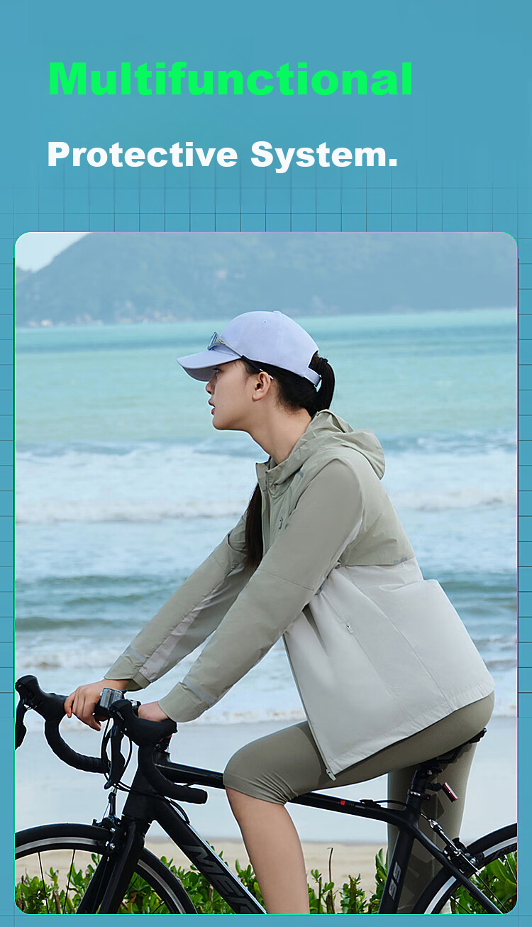 BOSIDENG Clothing, Five-Fold National Standard Sun Protection Jacket for Women, Short Style, UV-Resistant, Ice-Cool Breathable Heat Dissipation Hooded Coat 11