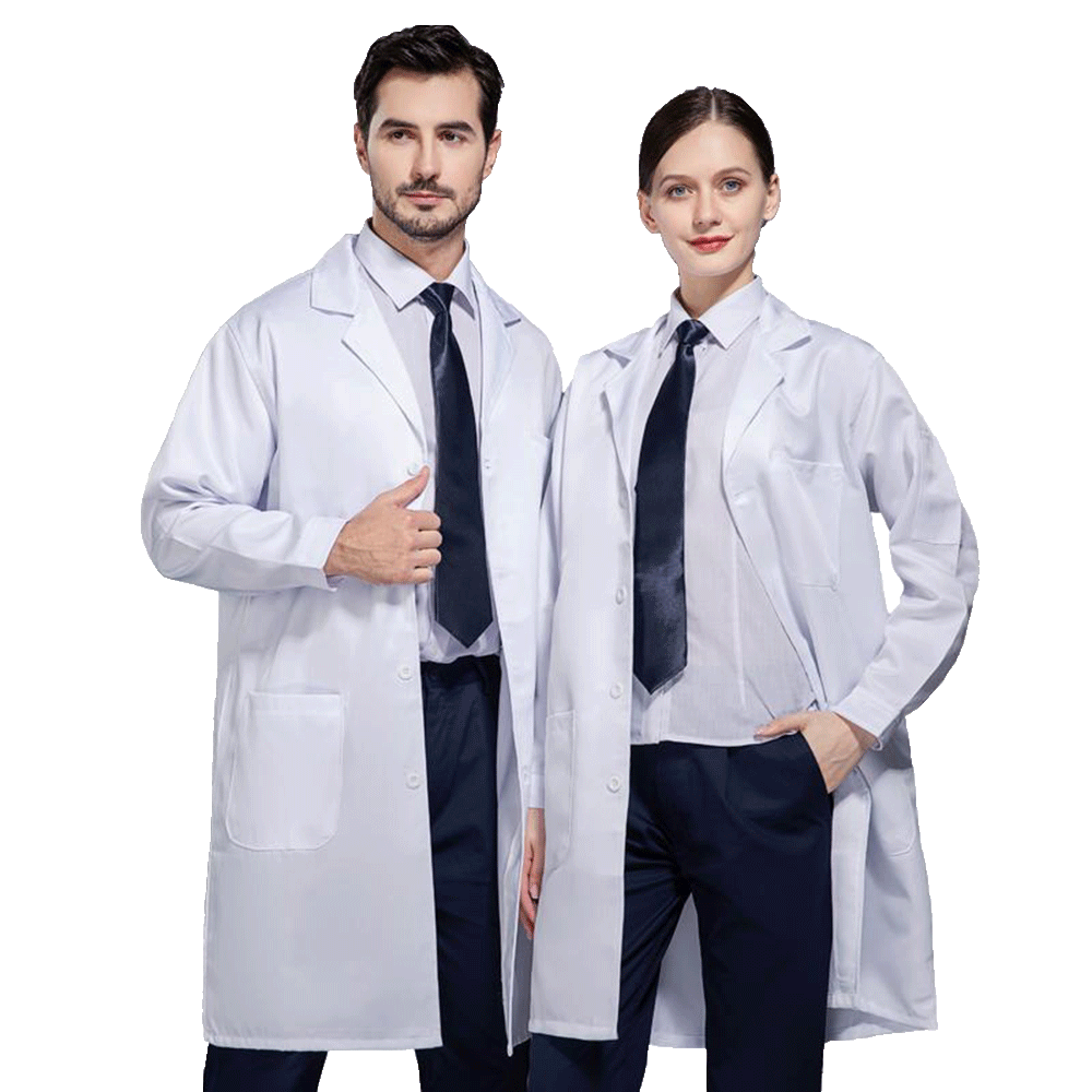 Laobaojia Work White Lab Coat Dustproof and Stain-Resistant Short Sleeve Female XL (170-175)