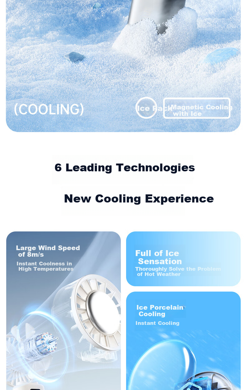 SOTHING Cooling Foldable Handheld Fan Neck Hanging/Handheld/Desktop Foldable All-in-One Built-in Ice Pack Module Hardcore Mecha Design DSHJ-S-2506A 1