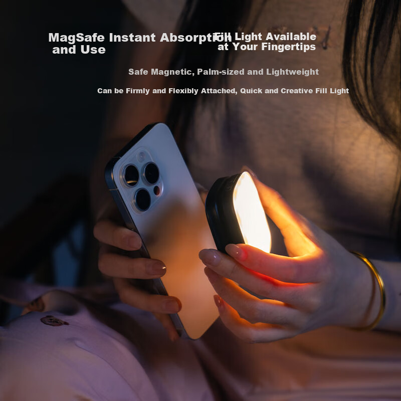 SmallRig 4933 MagSafe - светодиодный заполняющий свет для телефона с двойной цветовой температурой, универсальный мягкий свет для прямой трансляции, селфи-гаджет для iPhone 16, модный свет для фотографии