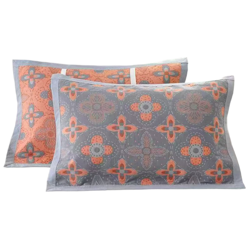 Yuan Life Pair of Pillow Towels with Fixed Straps, Home Anti-Slip, Oil and Sweat Resistant, Thick Jacquard Pillowcase 53x80cm