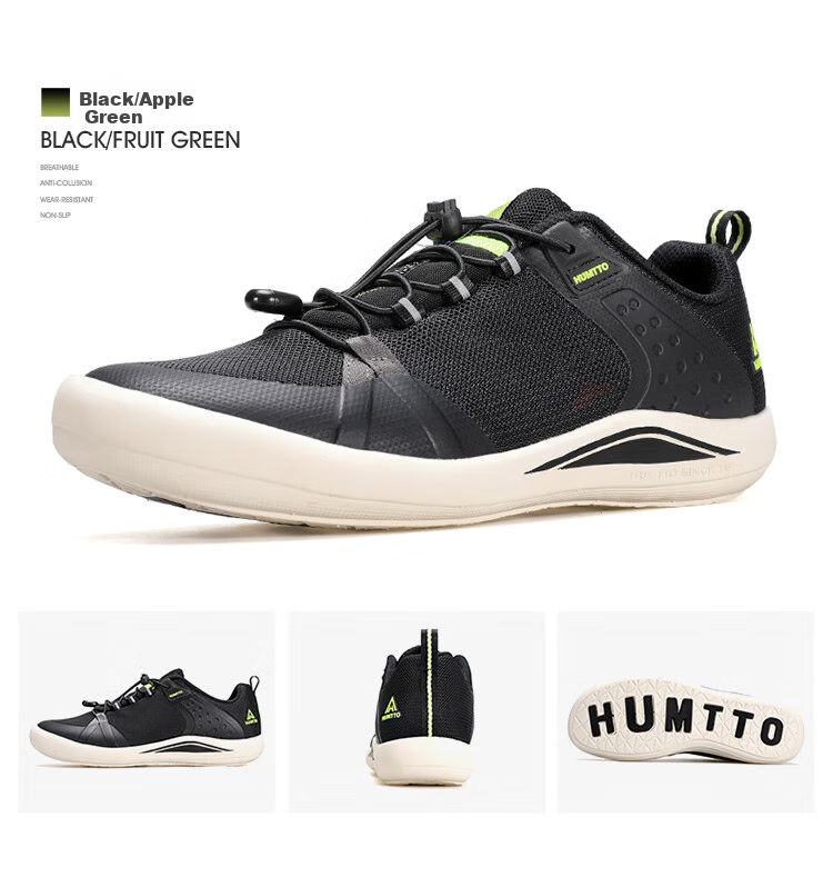 HUMTTO Summer Men's Lightweight Breathable Outdoor Casual Shoes Urban Travel Hiking Shoes Men Black/Red Size 42 9
