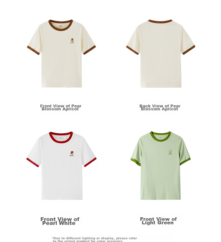 Inman Cool Color-Block Embroidered Women's Shoulder Short Sleeve T-Shirt 2026 Summer New Base Shirt Top Pearl White 1 M 45