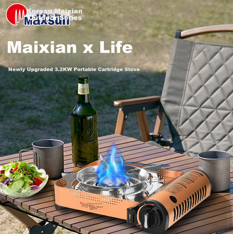 Jauto MAXSUN MS-77 Portable Gas Stove, Butane Burner, Outdoor Barbecue Grill 1