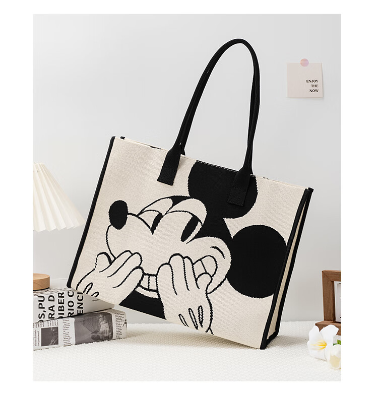 Disney Handbag, Women's Bag, Mickey Mouse Large Capacity Commuter Tote Bag, Small Purse for Women, College Student Bag, Women's Bag 7
