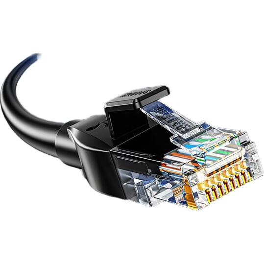Сетевой кабель SAMZHE CAT6 Gigabit Pure Copper Ethernet, готовый к подключению для компьютера/дома/широкополосной сети, черный, 1.5 метра HCT15