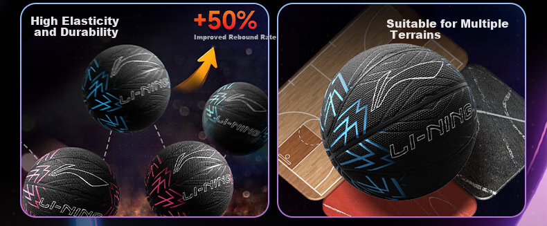 Li-Ning Basketball Size 7 for Adults And Teenagers, Indoor And Outdoor Competition Standard Ball, Non-Slip And Wear-Resistant, Size 7 Gift Basketball 4