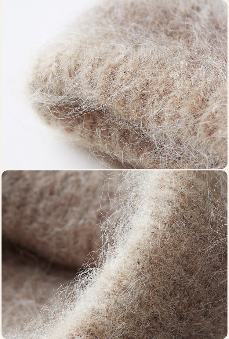 JIUMU Alpaca Wool Warm Knitted Beanie Autumn Winter Cold Weather Outdoor Ear Protection Hat for Women 8