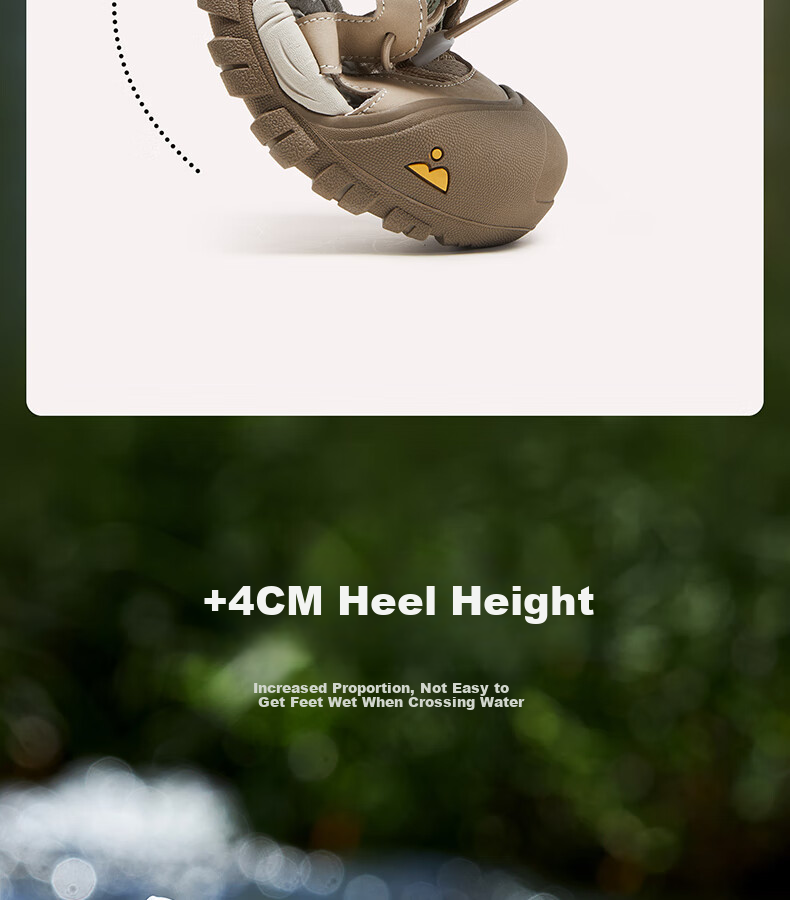 CAMEL Breathable Mesh Water-Repellent Anti-Collision Closed-Toe Urban Outdoor Sports Sandals for Men, G14M396625, Sand Color, Size 40 6