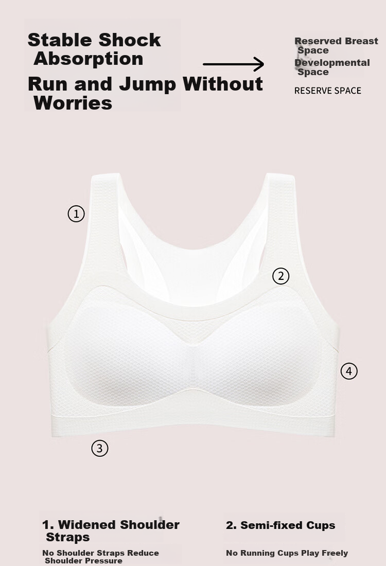 MiiOW Children's Underwear, Puberty Girls' Underwear, Girls' Vest, Middle School And Elementary School Students 9-15 Years Old, Teenage Girls' Bra, Workwear Vest 3