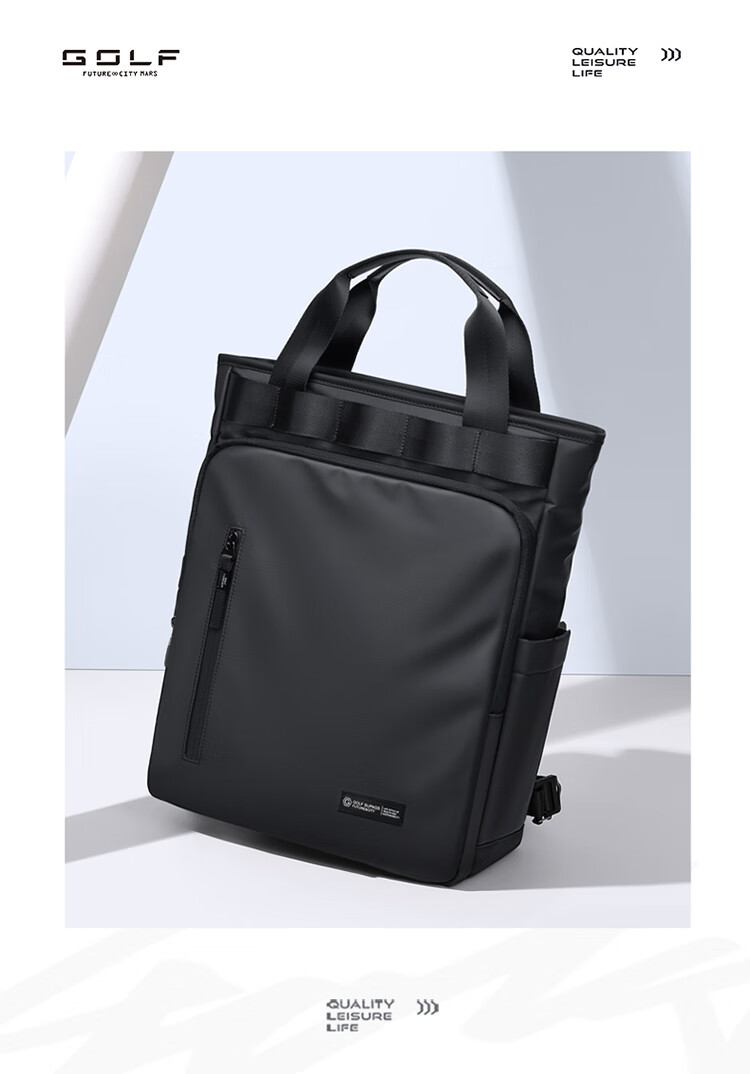 GOLF Backpack for Men, Travel Bag with 15.6/16 Inch Laptop Compartment, Student Schoolbag, Handheld Briefcase, Business Trip Bag 10