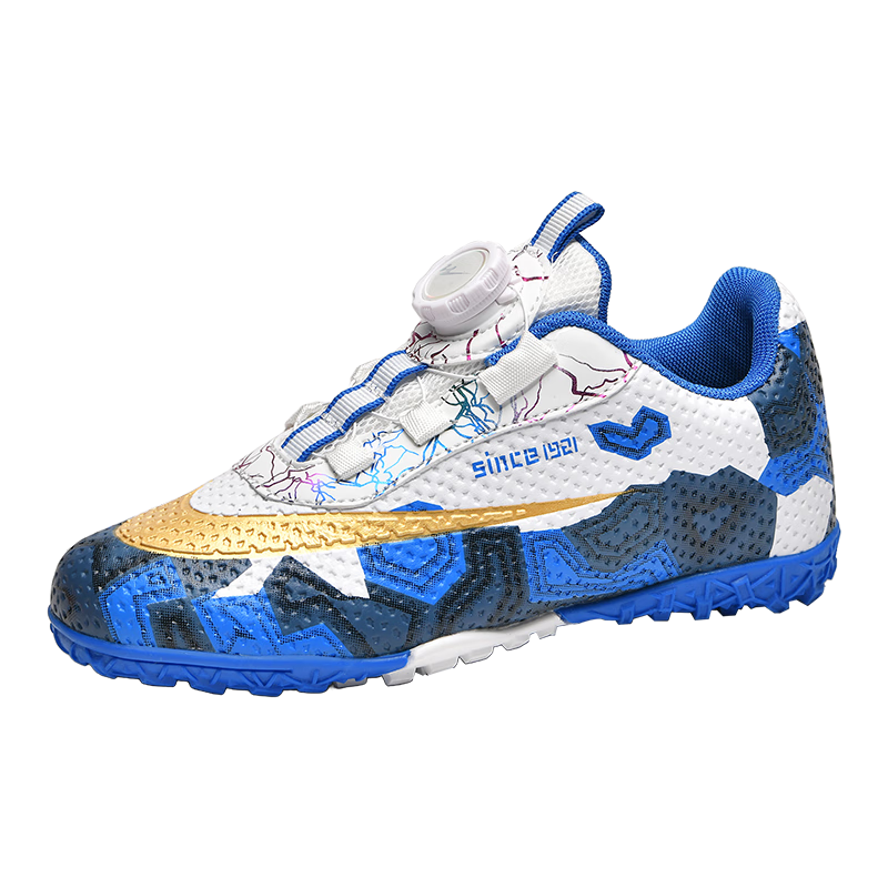 Shuangxing Children's Soccer Shoes 2025 New Boys and Girls Primary and Secondary School Professional Competition Training Cleats White Blue Size 35